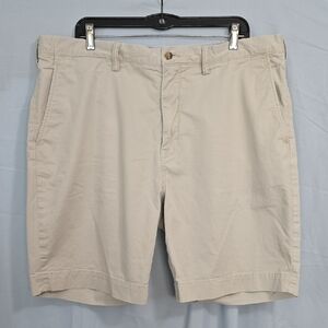 Polo by Ralph Lauren Mens Size 40 Beige Flat Front Shorts